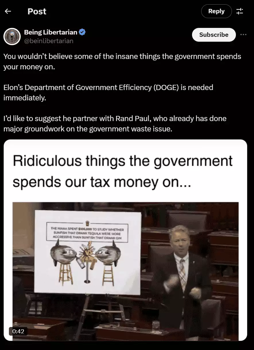 Tweet about ridiculous things the government spends our tax money on Tweet about ridiculous things the government spends our tax money on